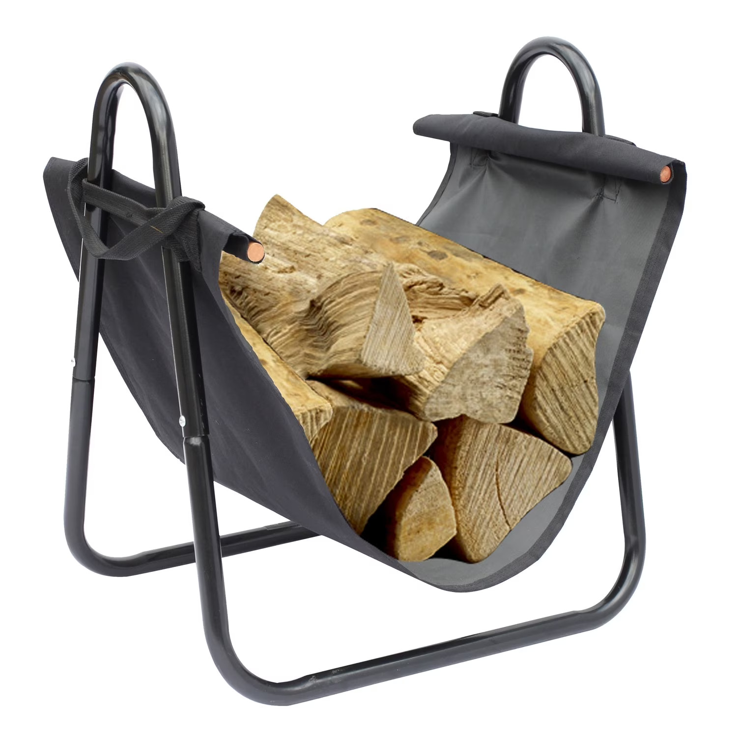 Jessar - Porte-bûches en tissu, 40x45x50 cm, De la collection Winchester, Noir
