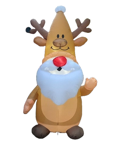 Gnome Renne Gonflable Neuf 8pi (2,4m)